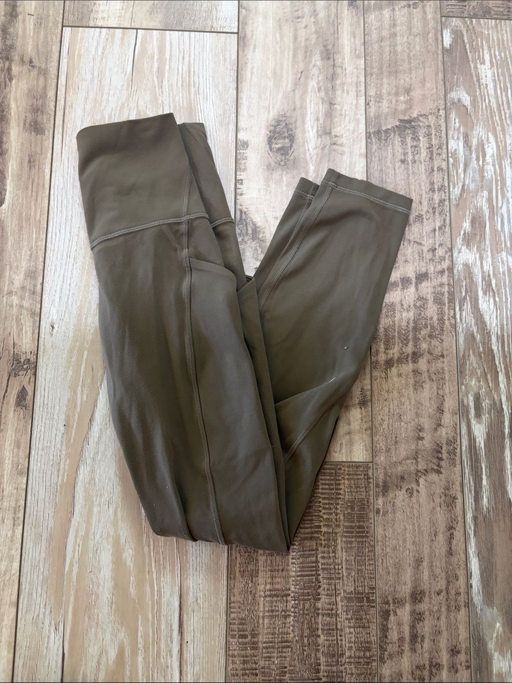 lululemon athletica Olive Green Grey High-Rise Leggings